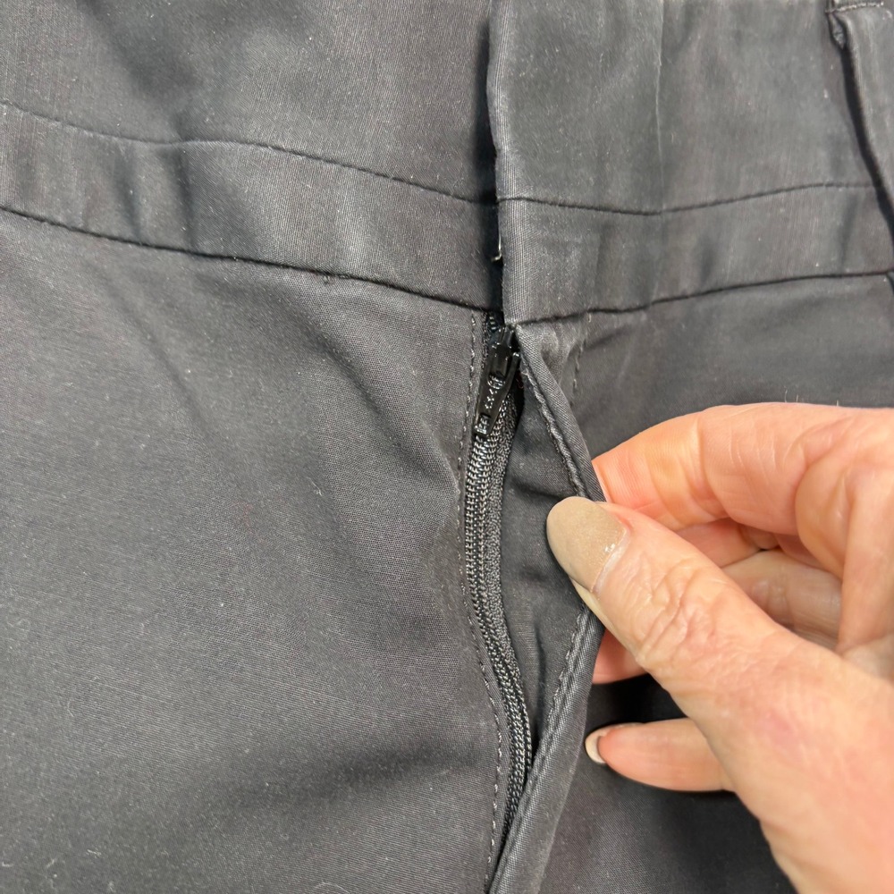 Banana Republic Black Wide Leg Stretch‎ Cotton Trousers Pants  Size 8 #209 - Picture 3 of 10